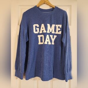 Blue 'Game Day' Long Sleeve Shirt